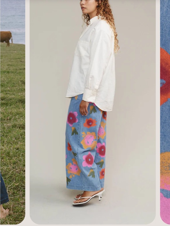 Jungmaven Pants - Jungmaven Floral Denim Disco Pant
